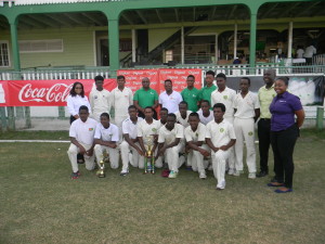 Georgetown-Mahaicony Combine team with the winning trophy 
